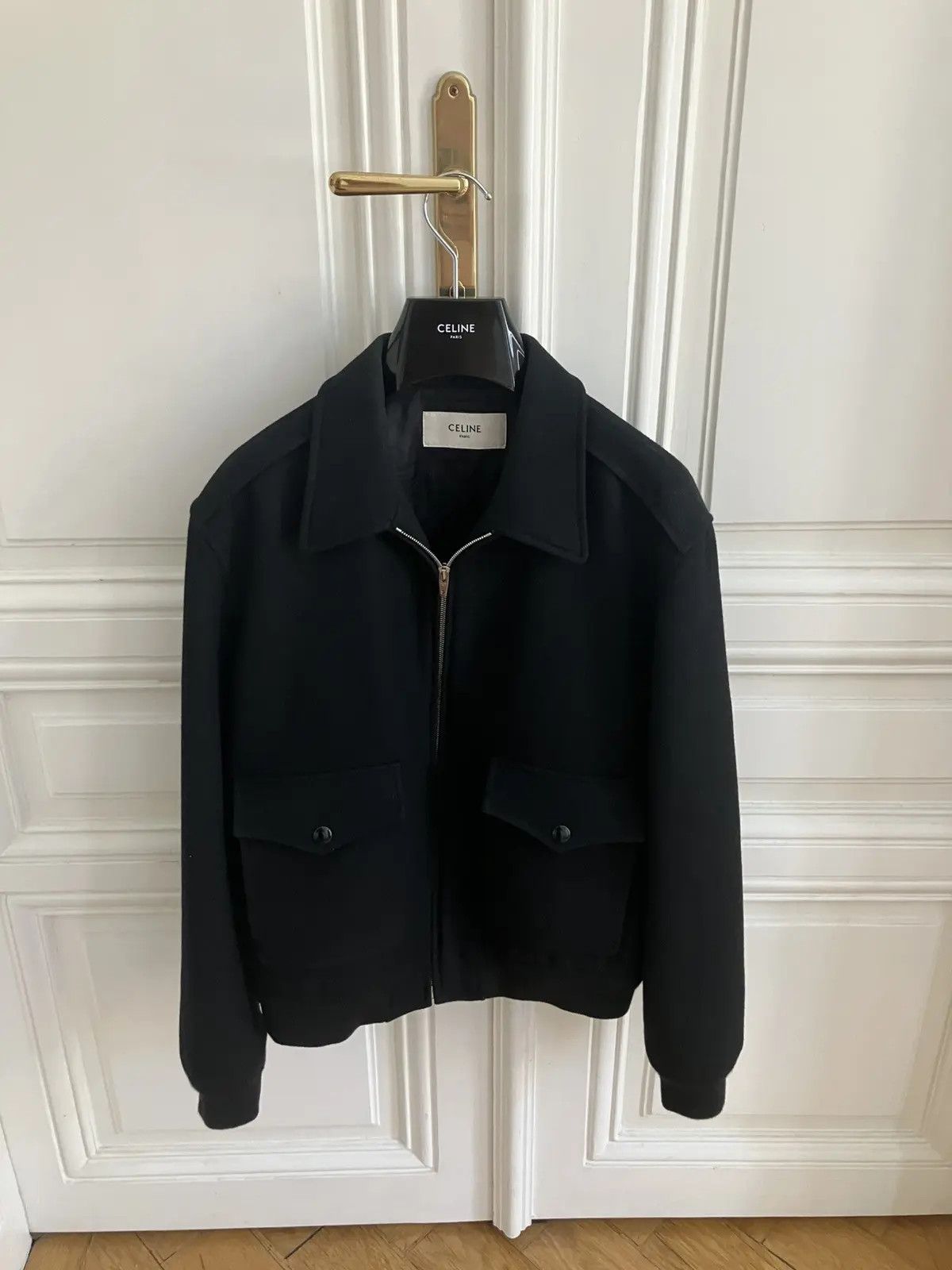 Celine FW20 Wool Teddy Bomber Jacket Size US L / EU 52-54 / 3 - 1 Thumbnail