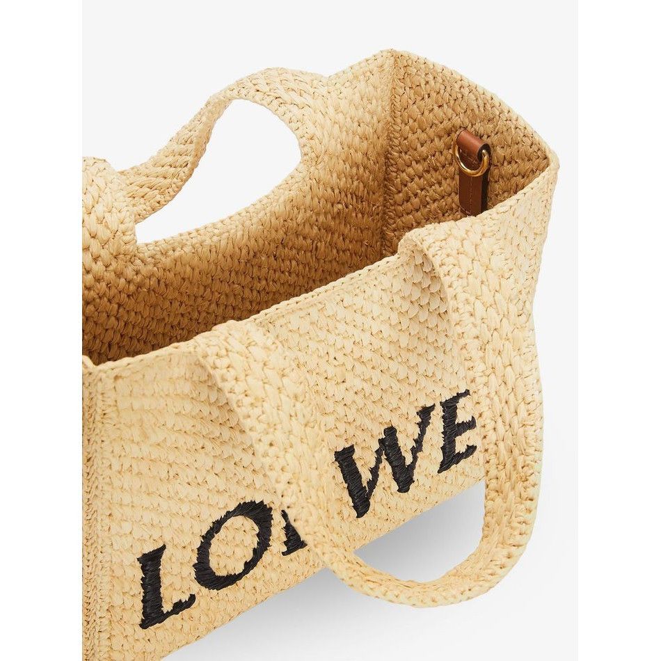 Loewe LOEWE Font Small $1500 Natural Raffia Tote Bag New & Authent Size ONE SIZE - 4 Thumbnail