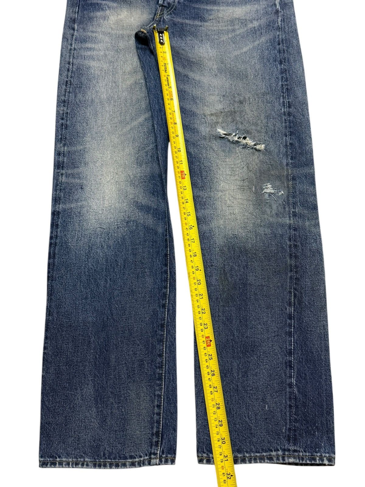 Levi's Vintage 90s Levis 501xx Big E Selvedge Blue Wash Distress Size US 32 / EU 48 - 13 Thumbnail