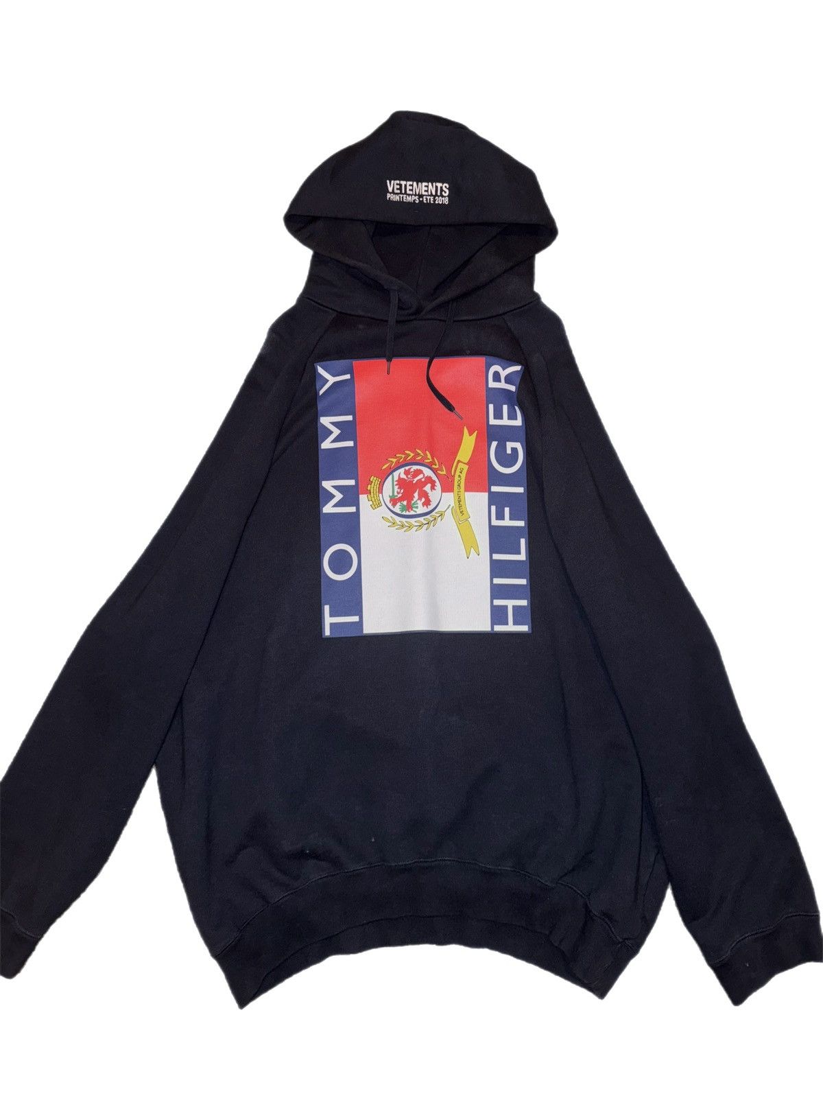 Vetements x Tommy Hilfiger Oversized Hoodie Navy SS18