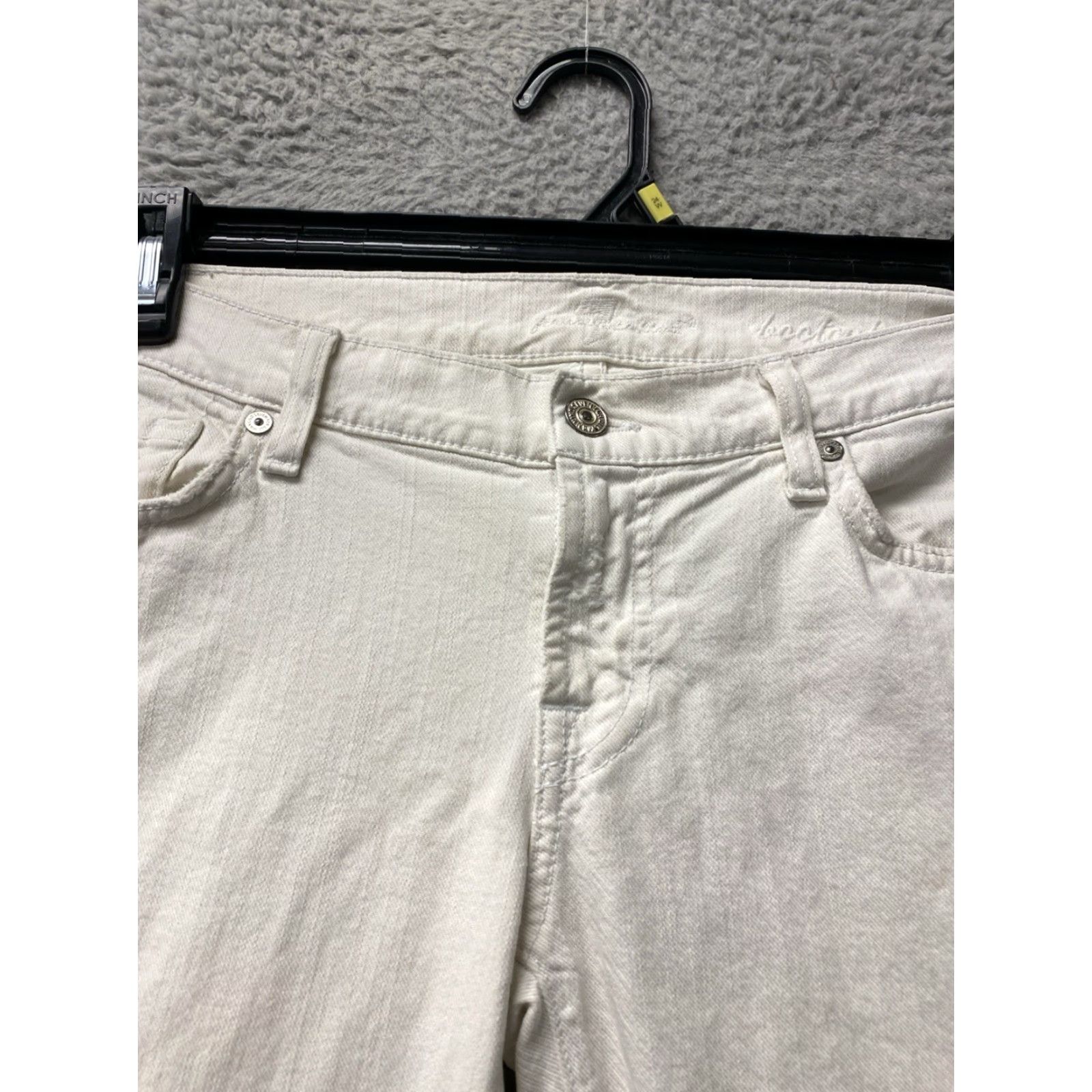 7 For All Mankind 7 For All Mankind Jeans Women 32x30 White Straight Bootcut Stretch /0302 Size 24" / US 00 / IT 34 - 4 Thumbnail