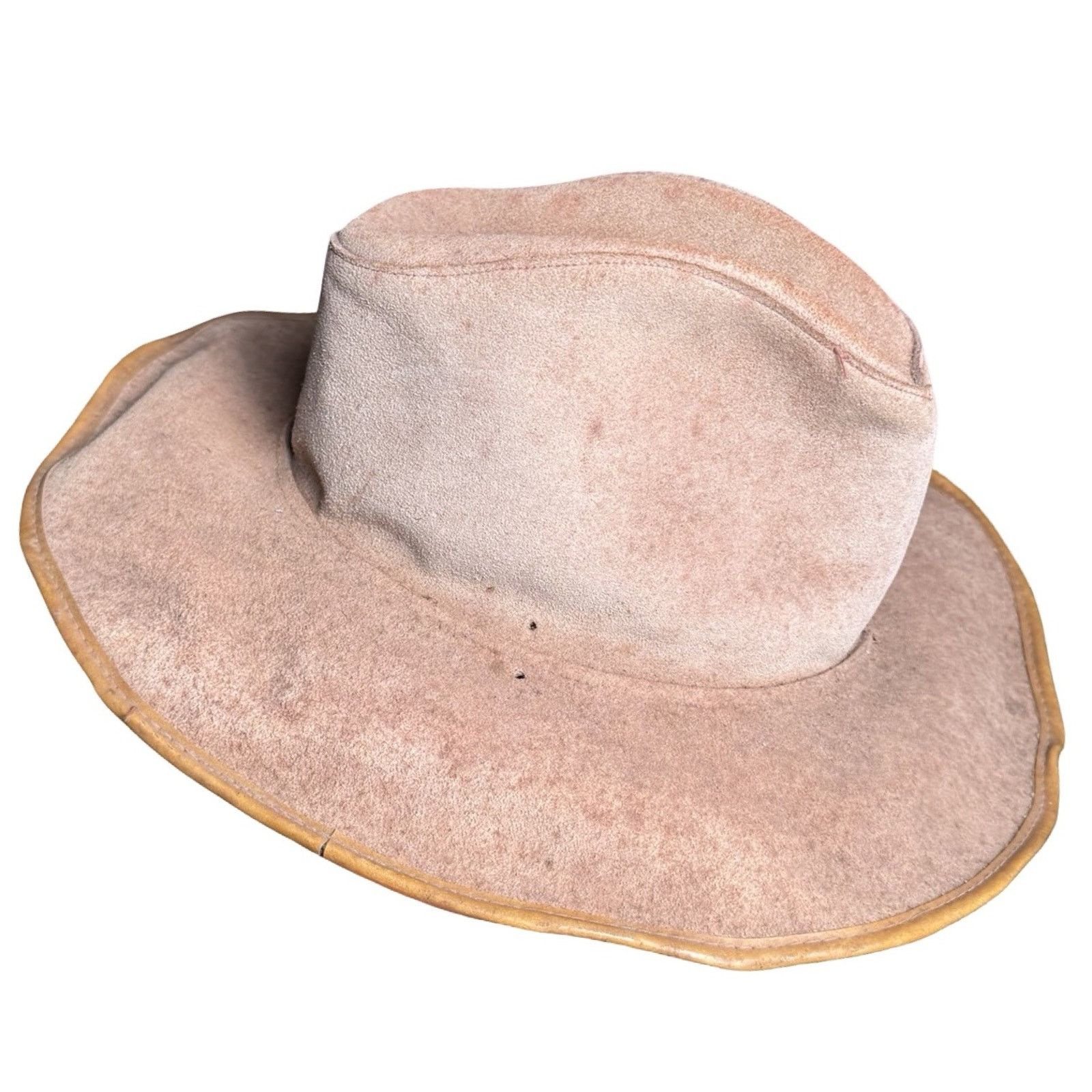 Vintage Vintage 60sBROWN LEATHER WESTERN HAT L Mexico Clint East Size ONE SIZE - 1 Thumbnail