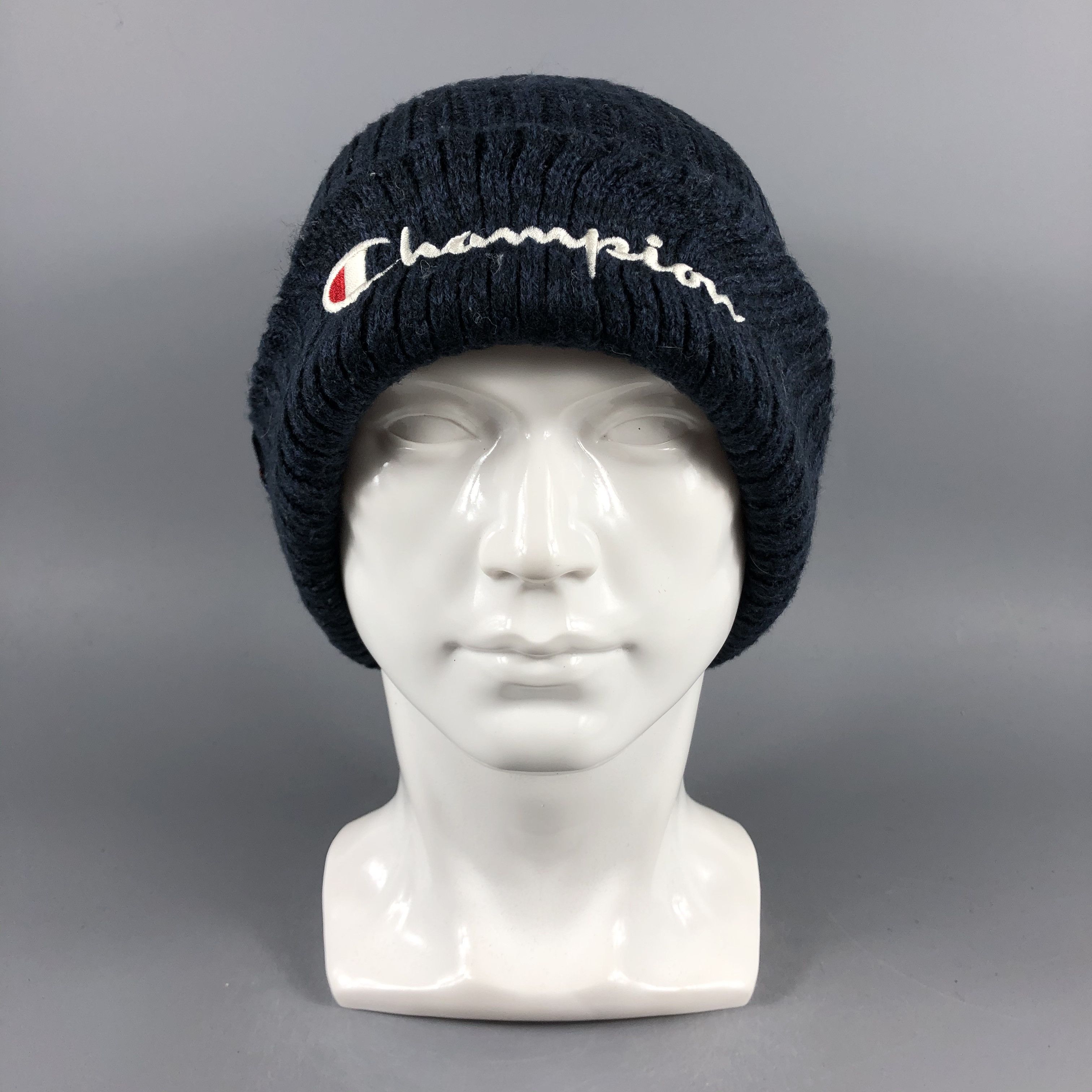 Champion × Vintage Champion Spellout Beanie Snow Hat Snow Cap -D1281 Size ONE SIZE - 2 Thumbnail