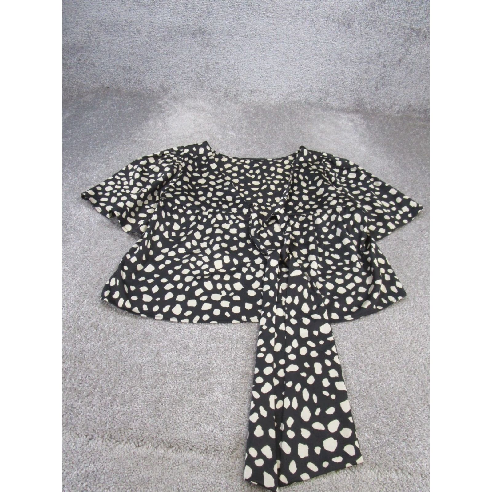 Loft VINTAGE LOFT Shirt Womens Large Black Print Long Sleeve Blouse NEW Size L / US 10 / IT 46 - 3 Thumbnail