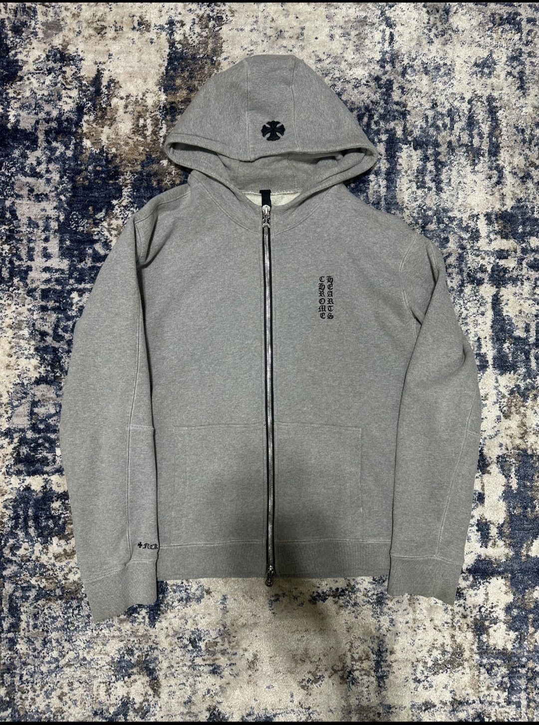 Chrome Hearts Chrome Hearts Grey Zip Up Hoodie | Grailed