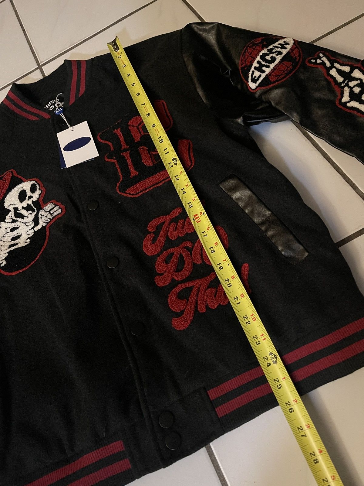 Other Aelfric Eden Size Small Black Varsity Bomber Jacket Skeleton Size US S / EU 44-46 / 1 - 6 Thumbnail