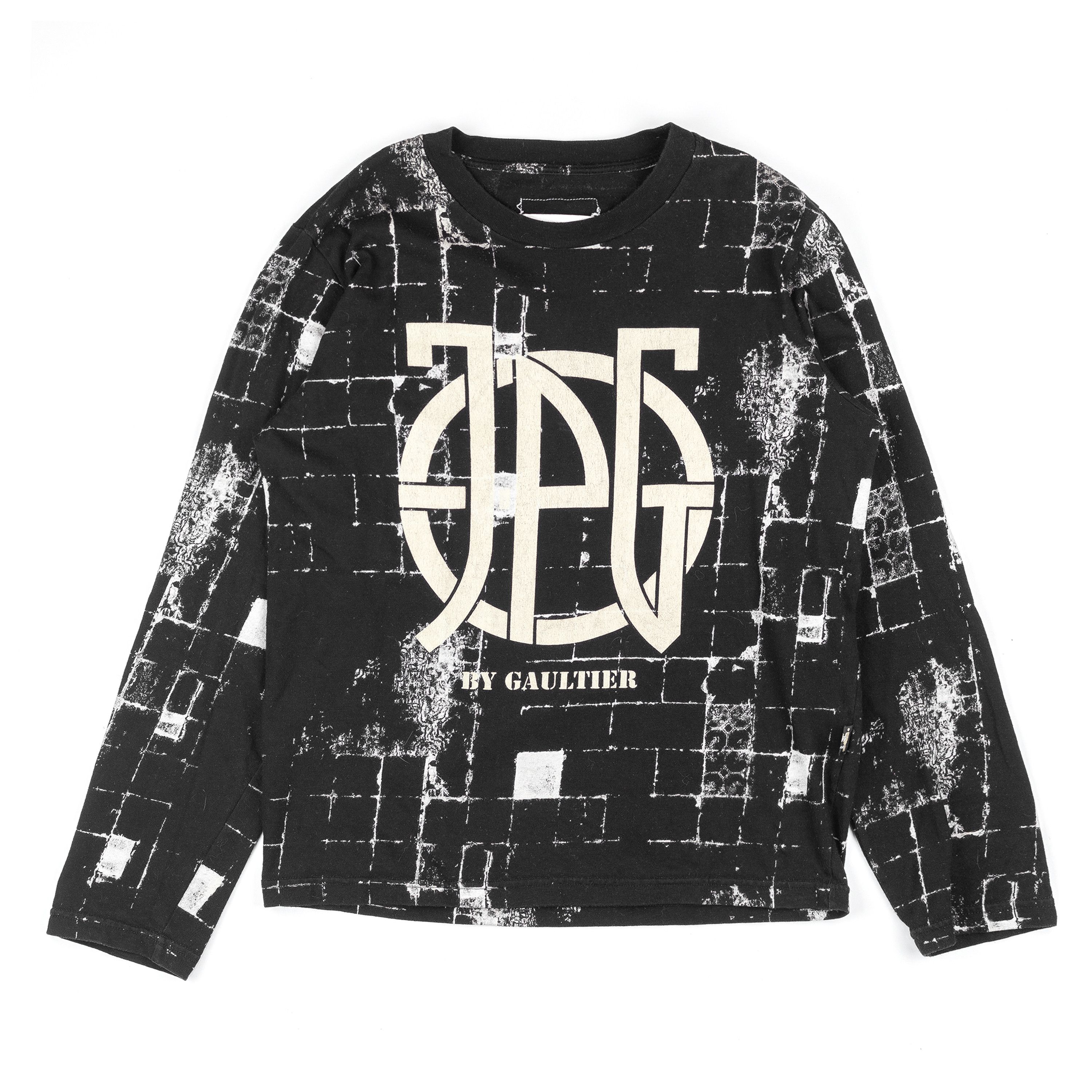 Jean Paul Gaultier × Vintage Jean Paul Gaultier Tiles Black Long Sleeve Top Size US L / EU 52-54 / 3 - 1 Thumbnail