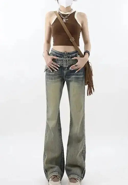 Jean Vintage Washed Blue High Waisted Jeans Size 27" / US 4 / IT 40 - 2 Thumbnail