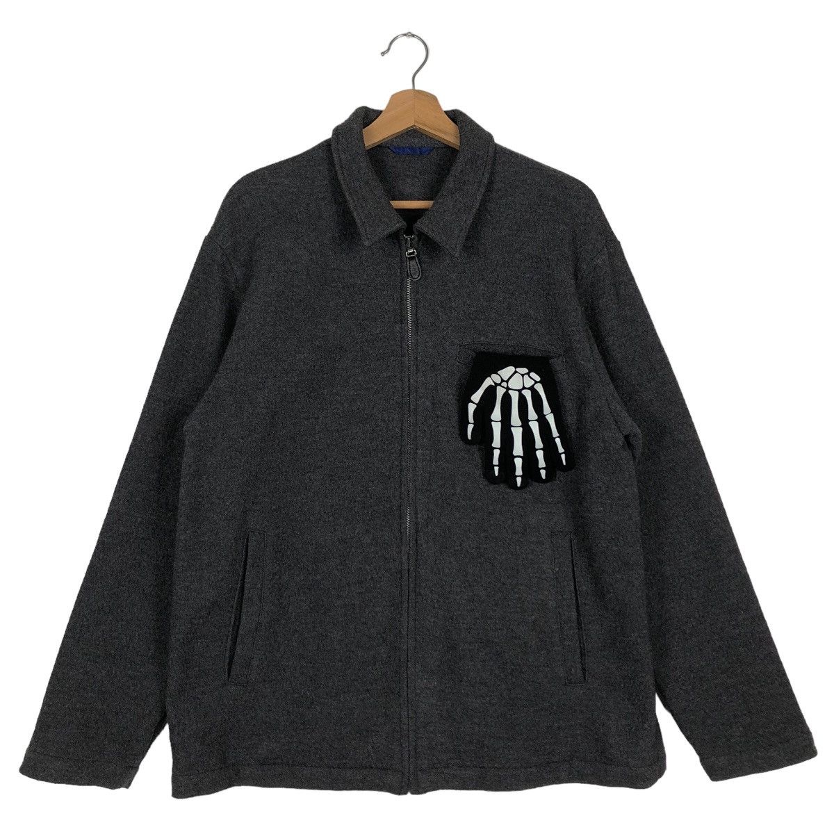 Issey Miyake 🔥Rich Grey - Vintage Wool Work Zipper Jacket Zephyr Japan Size US L / EU 52-54 / 3 - 1 Thumbnail