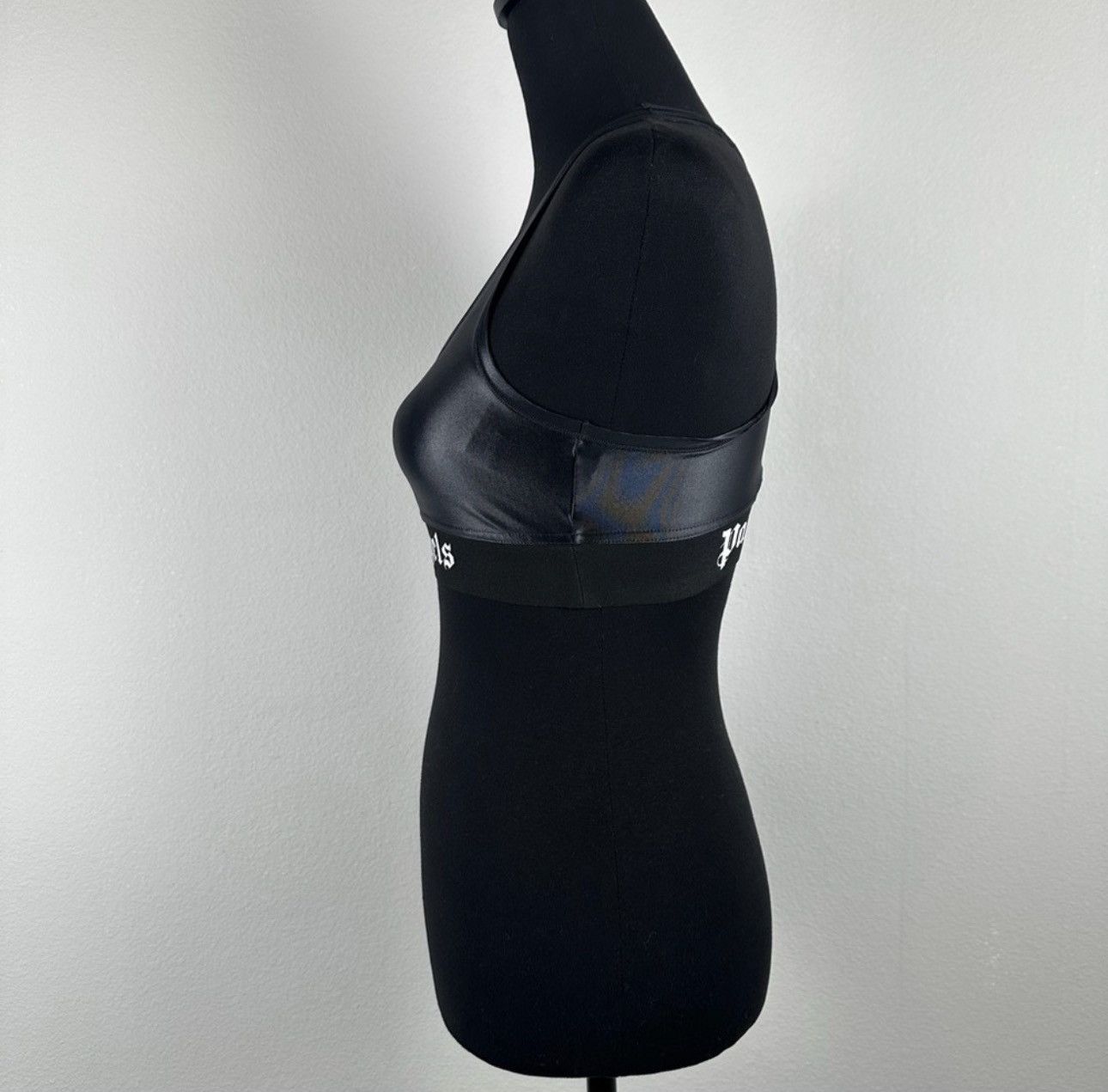 Palm Angels PALM ANGELS Sports Bra Medium Black Shine Racerback Unpadded Size M / US 6-8 / IT 42-44 - 3 Thumbnail