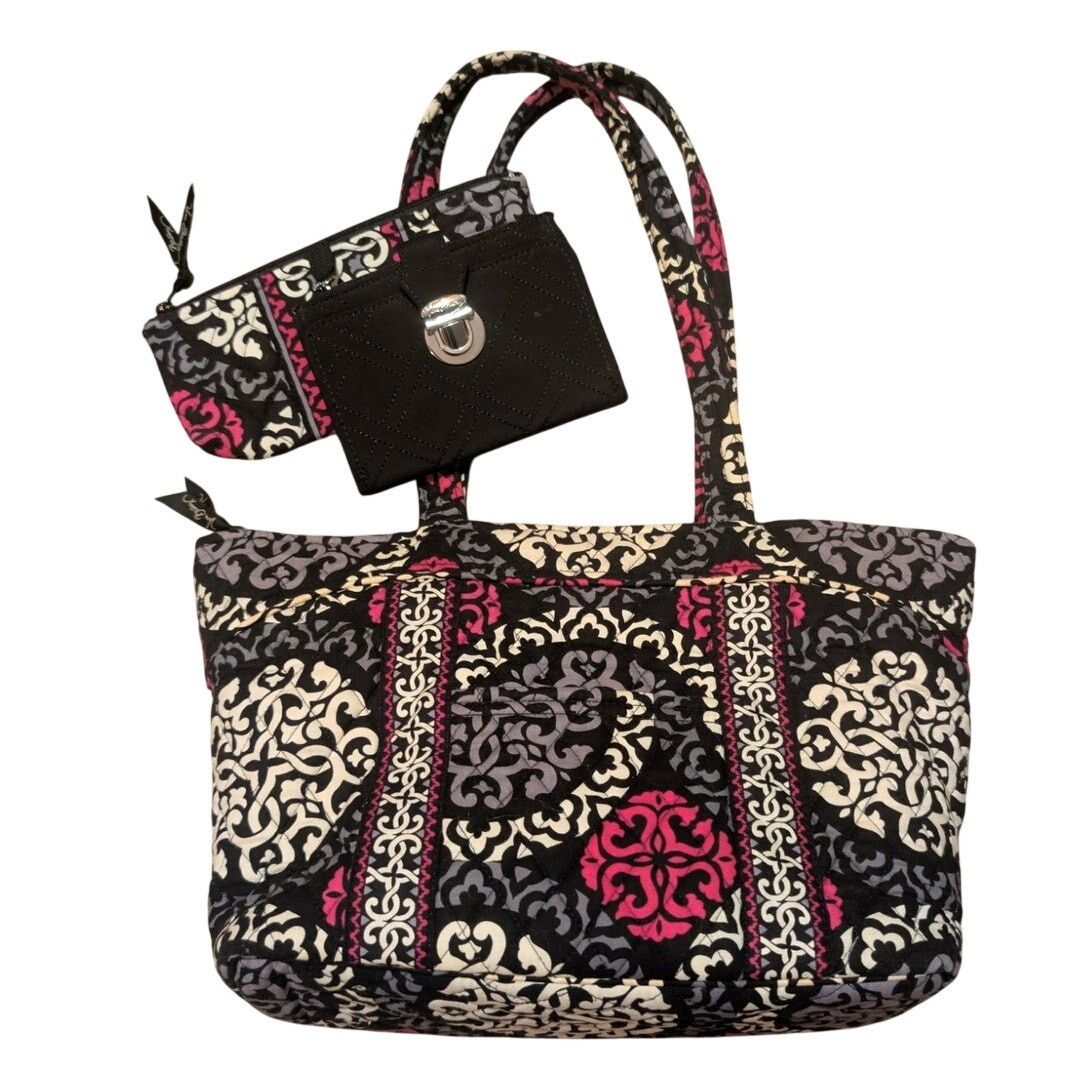 Vera Bradley RETIRED 3-PC Vera Bradley "Canterberry Magenta" Set Size ONE SIZE - 1 Thumbnail