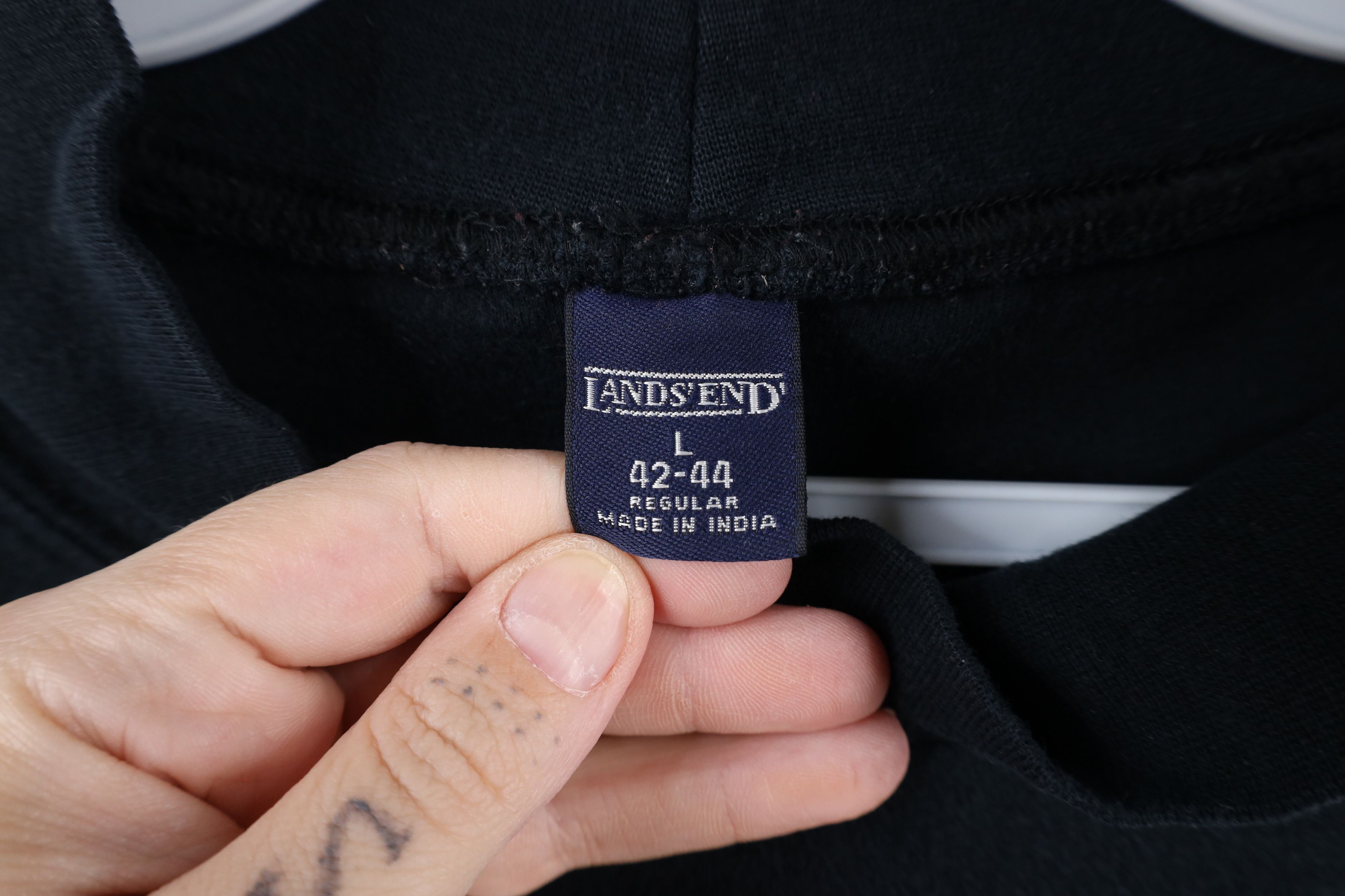 Lands' End × Vintage Vintage 90s Lands Mock Neck Long Sleeve T-Shirt Black Cotton Size US L / EU 52-54 / 3 - 4 Thumbnail