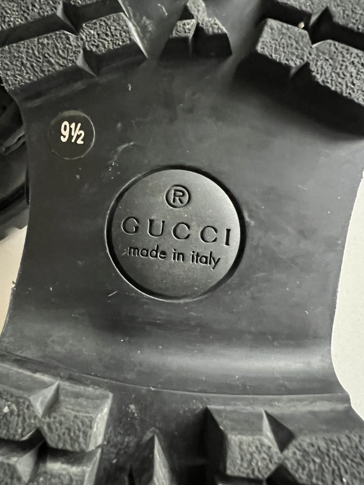Gucci Gucci Black Leather Horsebit Web Lug Sole Loafer Men Sz US10 Size US 9.5 / EU 42-43 - 6 Thumbnail