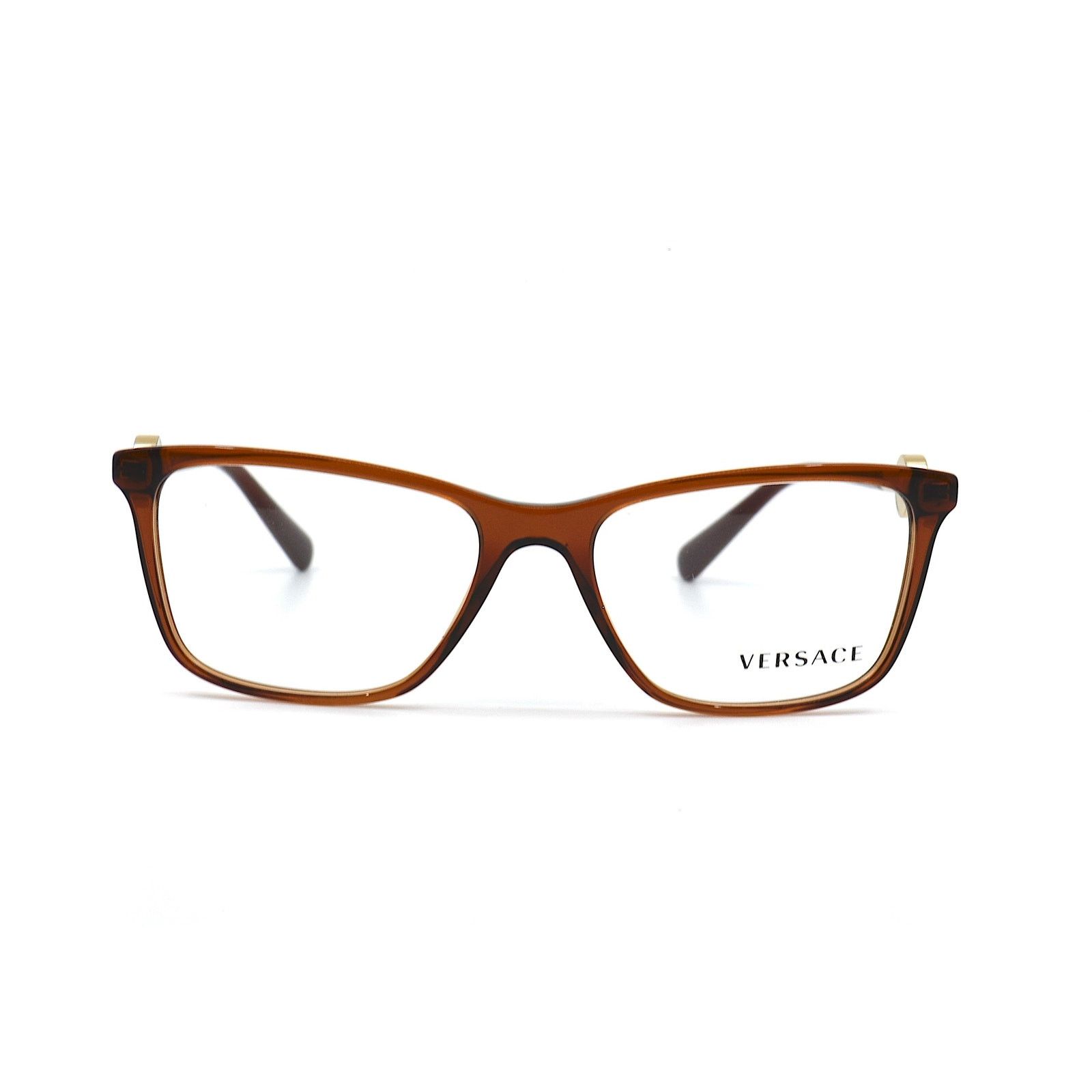 Versace NEW VERSACE VE3299B 5324 TRANSPARENT BROWN EYEGLASSES FRAME Size ONE SIZE - 3 Thumbnail
