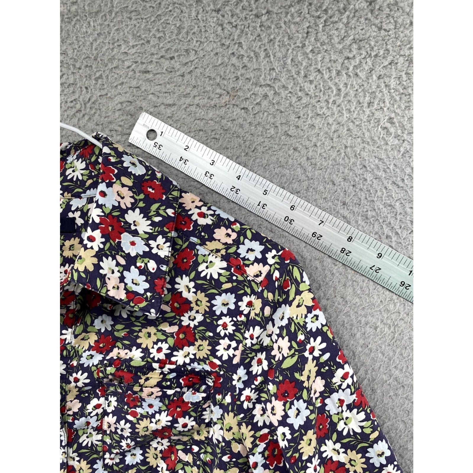 Lands' End Lands' End Floral Cotton Button Up 3/4 Sleeve Dress Women's Size 2 Multicolor Knit Dress Long Sleeves T-Shirt Dress Flowers Womens Size XS / US 0-2 / IT 36-38 - 7 Thumbnail