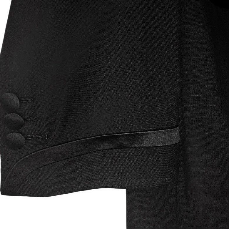 Tom Ford 🧿wool binded tuxedo suit in black Size 54R - 4 Thumbnail