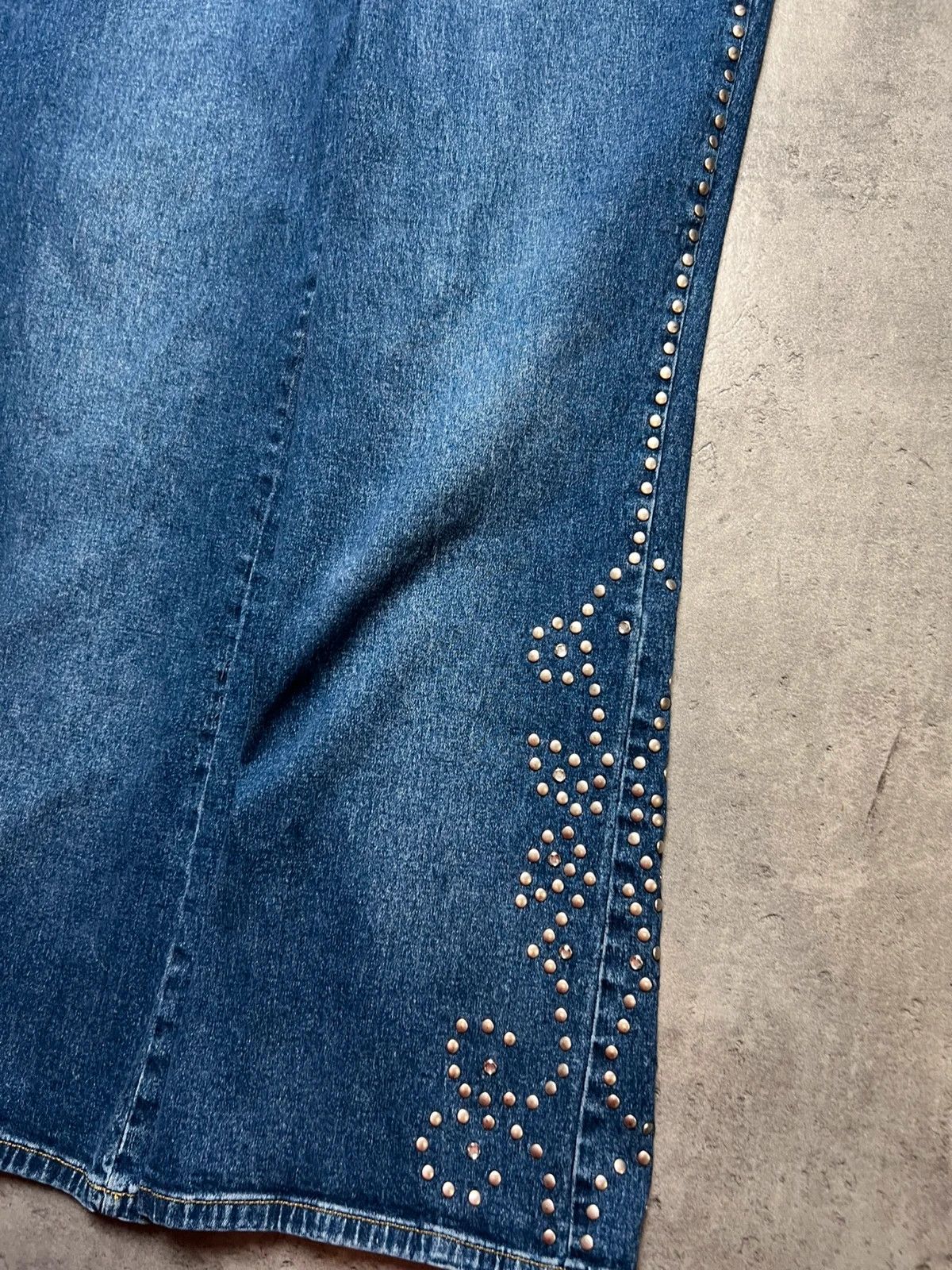 Other Vintage L.A blues silver studded high waisted western jeans Size 36" / US 14 / IT 50 - 2 Thumbnail