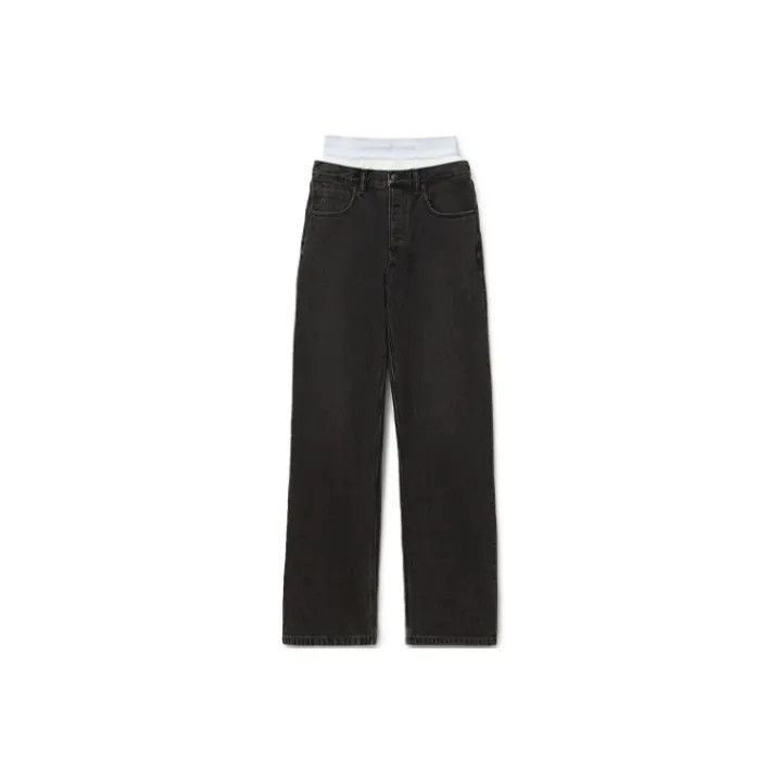 Alexander Wang Alexander Wang Gray Straight-Leg Denim Pants - Size 25" / US 0 / IT 36 - 1 Thumbnail