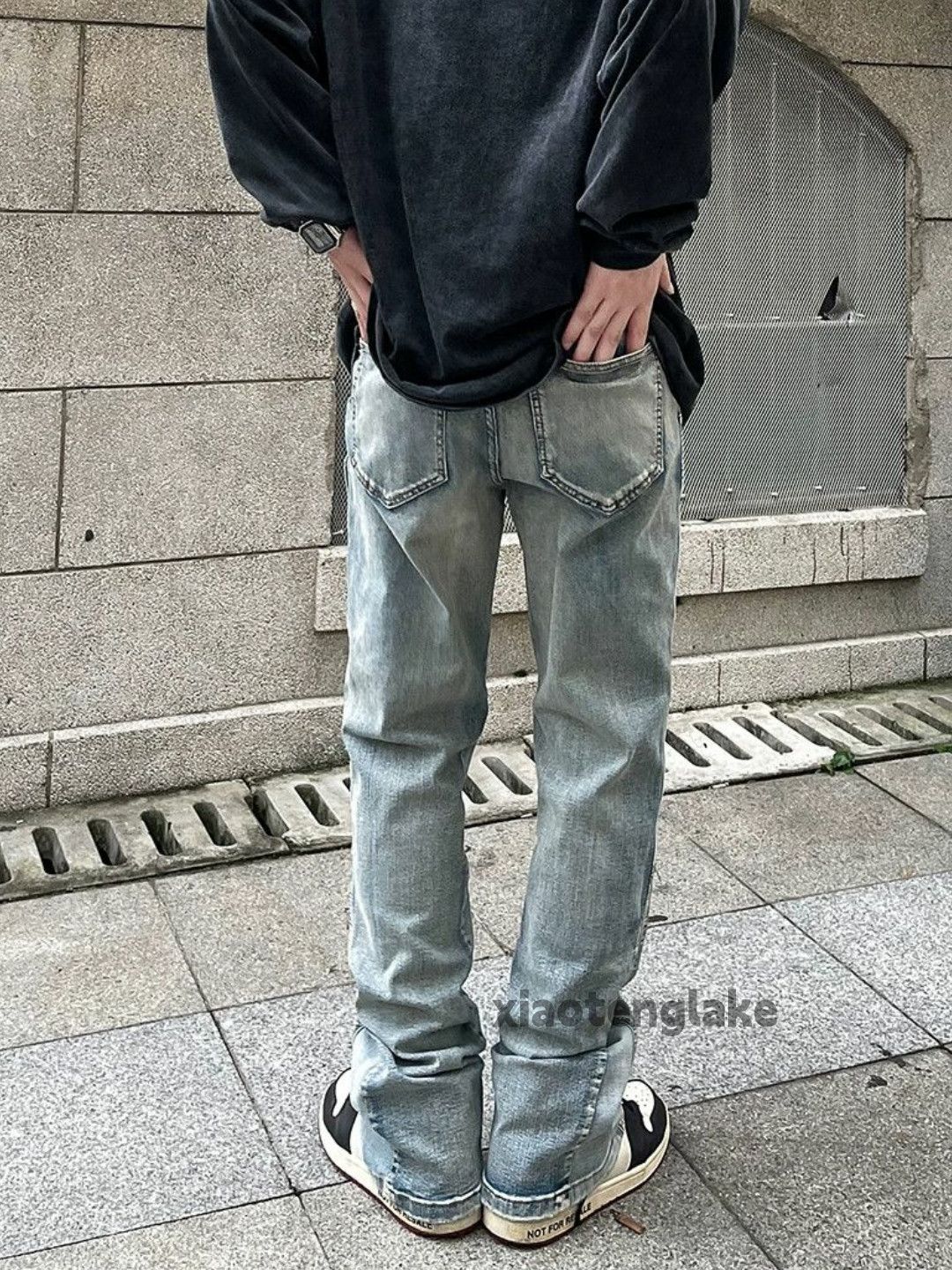 Jean × Vintage washed faded cleanfit yuppie bootcut carpenter jeans Size US 34 / EU 50 - 2 Thumbnail
