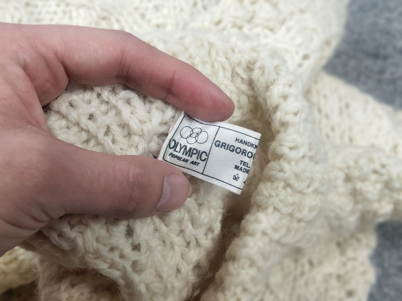 Vintage Vintage 70's Grigoropoulos Fisherman Hand Cable Knit Sweater Size US L / EU 52-54 / 3 - 12 Thumbnail