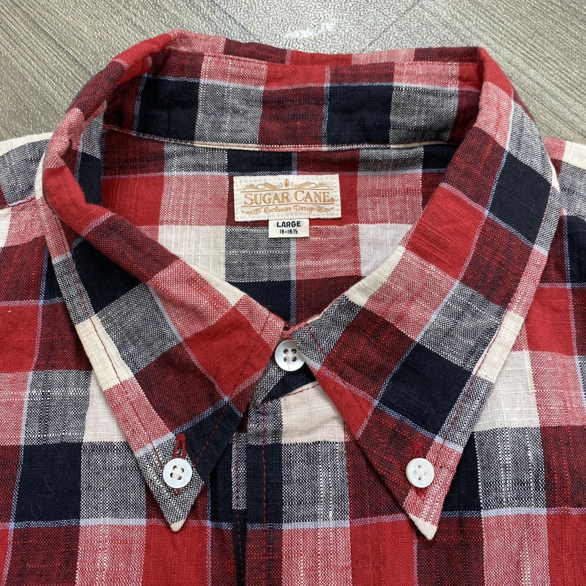 Sugar Cane Vintage Sugar Cane Toyo Enterprise Plaid Half Button Shirt Size US L / EU 52-54 / 3 - 5 Thumbnail