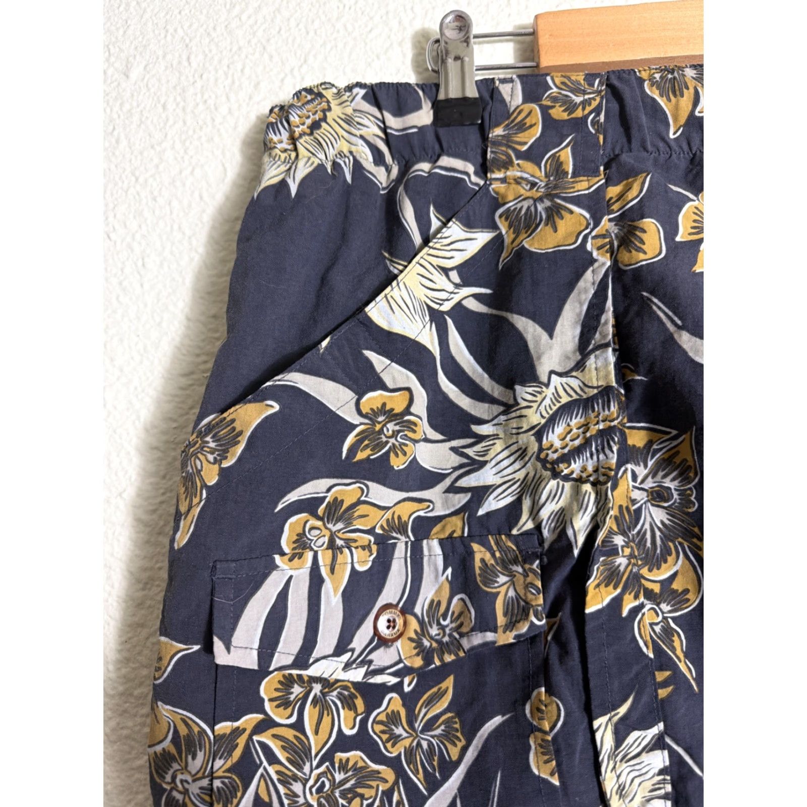 Tommy Bahama Tommy Bahama Trunks Mens Large Gray Lined Tropical 38x4 Drawstring Size ONE SIZE - 4 Thumbnail