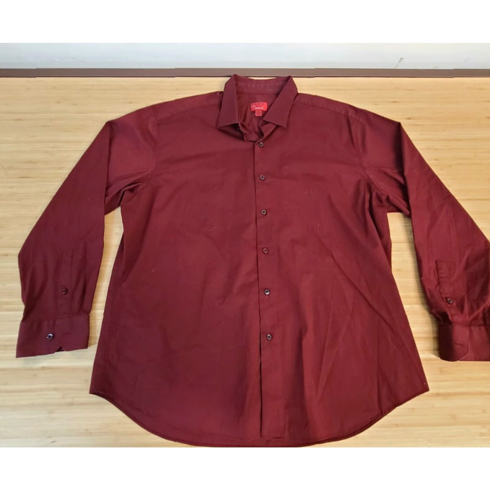 Alfani Alfani Shirt Slim Fit Stretch Solid Black L/S Button-Up Men XL 17-17.5 34/35 Size US XL / EU 56 / 4 - 2 Thumbnail