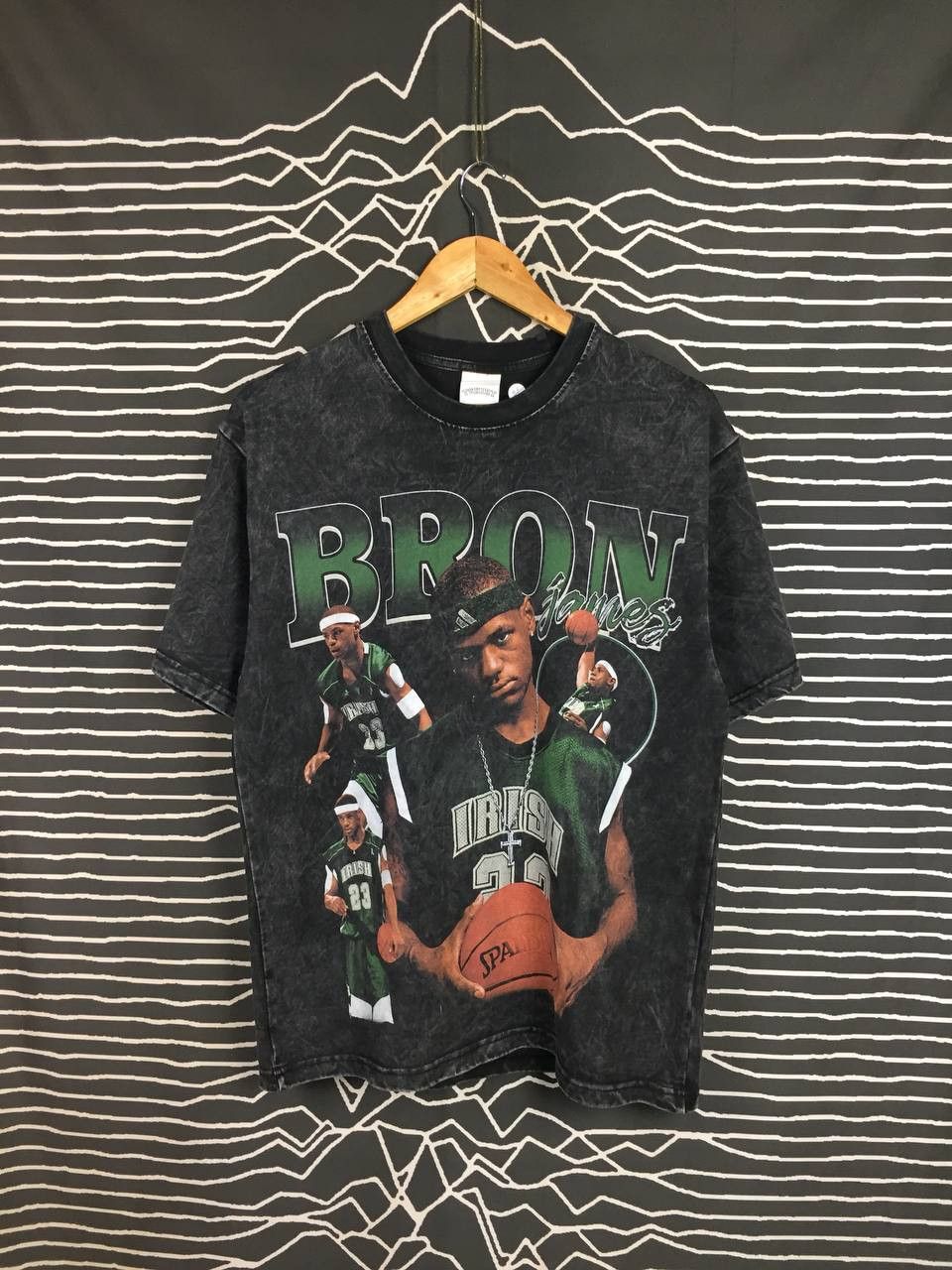 NBA LeBron James Irish 23 The Chosen One Washed Black Rap Tees Size US S / EU 44-46 / 1 - 2 Thumbnail