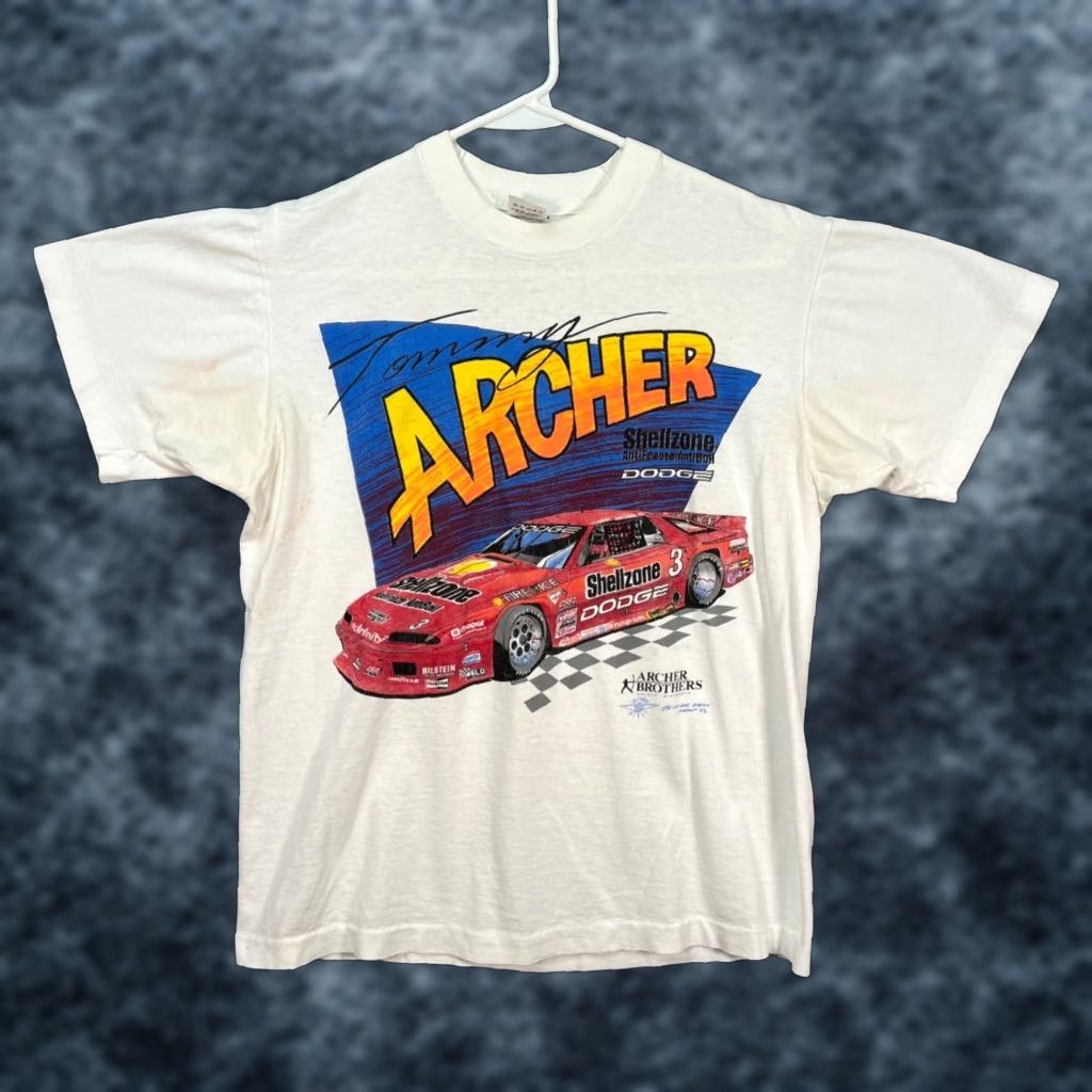 Fruit Of The Loom VTG IROC Trans Am Tommy Archer Dodge Racing White T-Shirt Mens Medium USD USA Made Size US M / EU 48-50 / 2 - 1 Thumbnail
