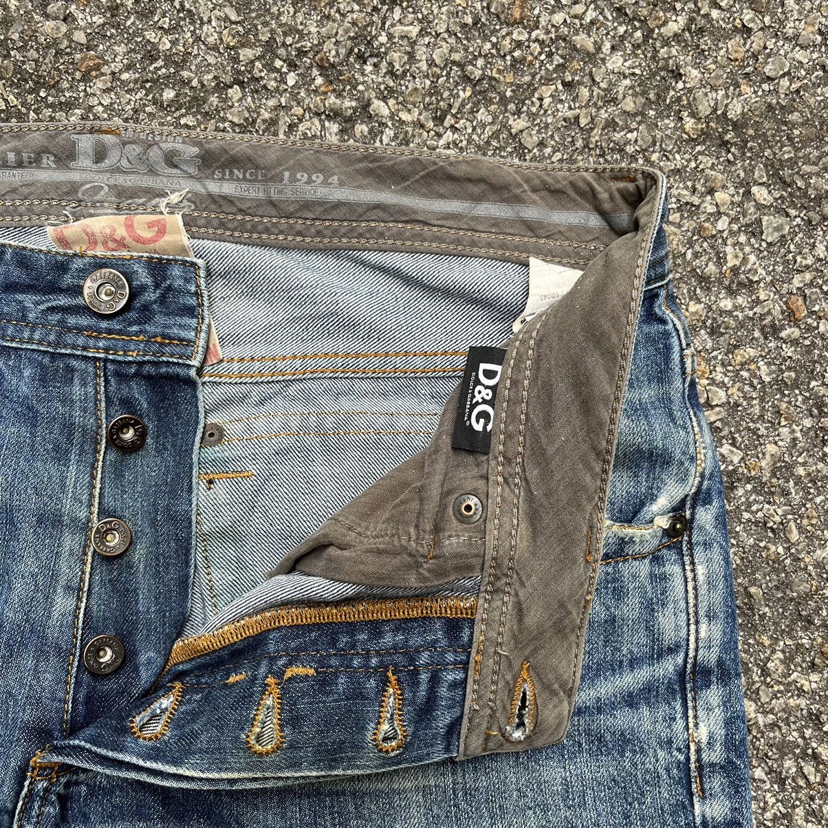 Dolce & Gabbana D&G Dolce & Gabbana Luxury Crazy Style Denim Jeans Size US 33 - 7 Thumbnail