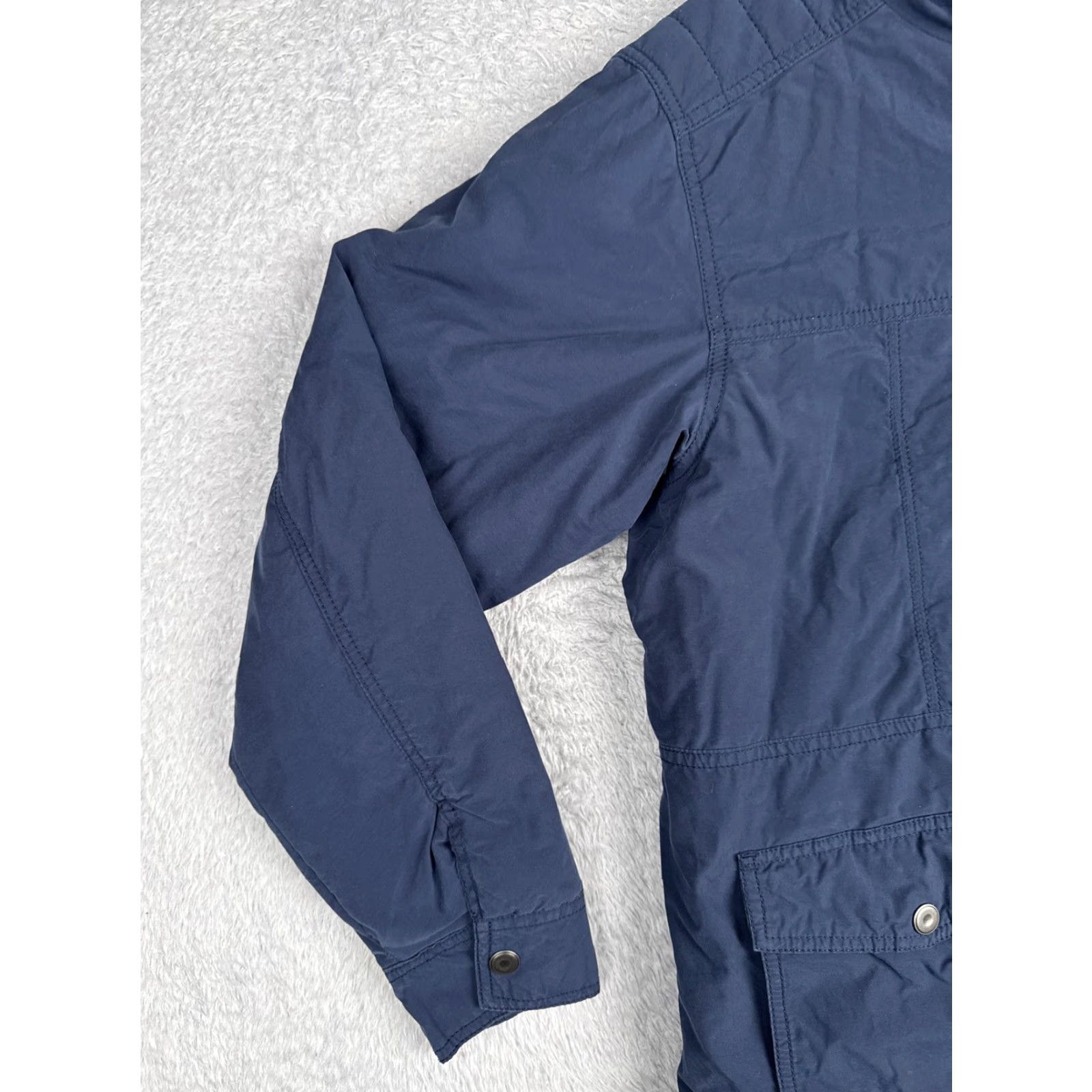 Vintage Columbia Jacket Mens Large Blue Hooded Insulated Cotton Parka Full Zip Pockets Size US L / EU 52-54 / 3 - 6 Thumbnail
