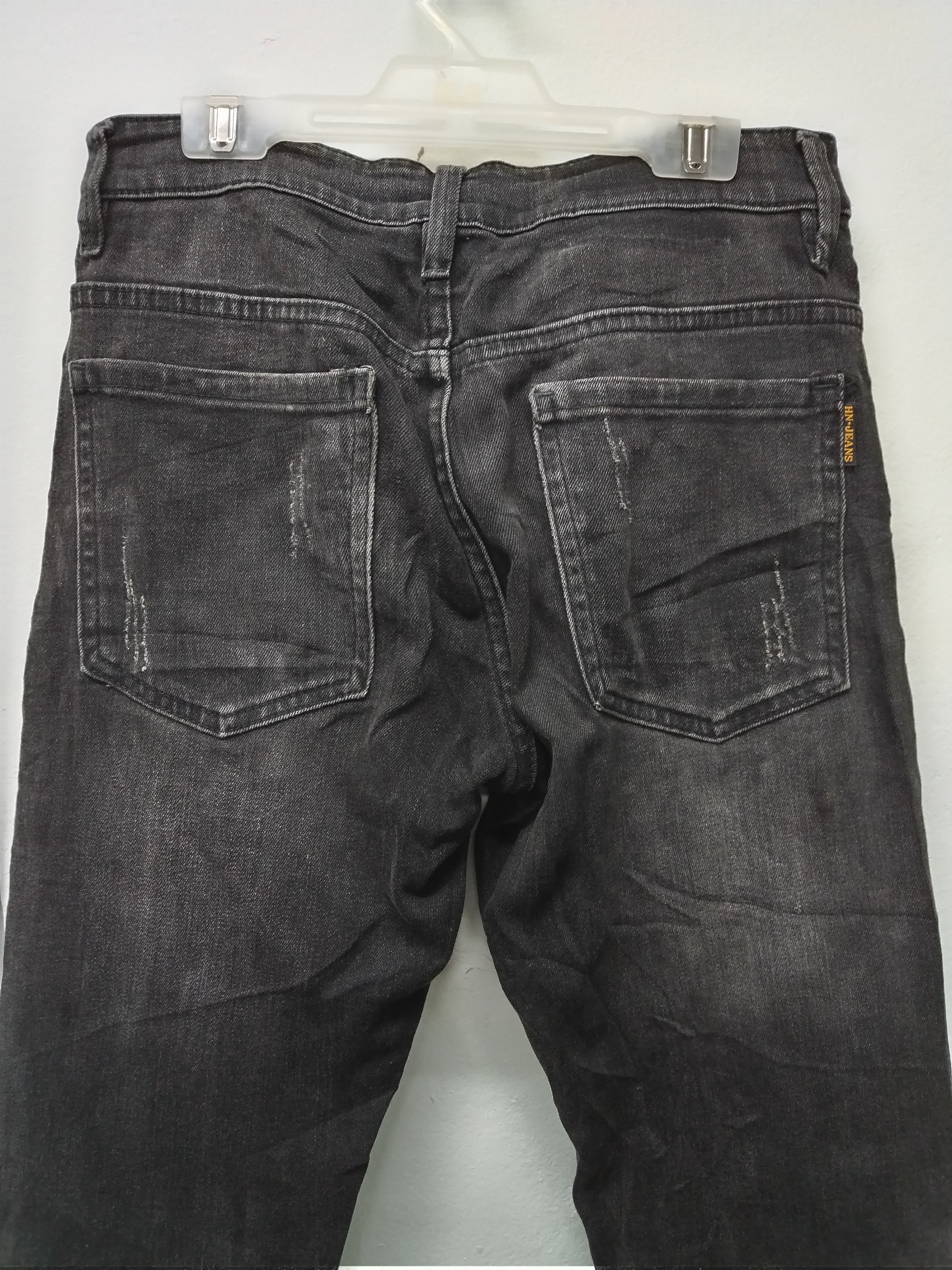 If Six Was Nine × Le Grande Bleu (L.G.B.) Nice Distressed Ribbed Stretchable Slim Jeans Size US 30 / EU 46 - 10 Thumbnail