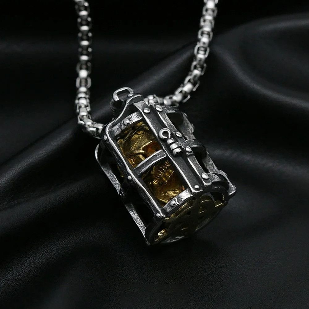 Other Gothic Cage Skull Necklace Size ONE SIZE - 4 Thumbnail