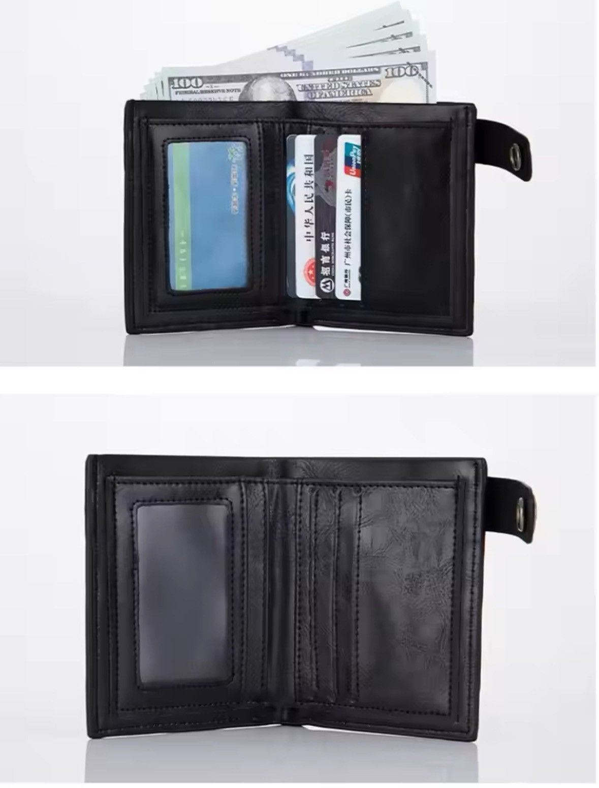 Japanese Brand × Vintage PU Leather Wallet Foldable Rivet Retro Biker Wallet Size ONE SIZE - 6 Thumbnail