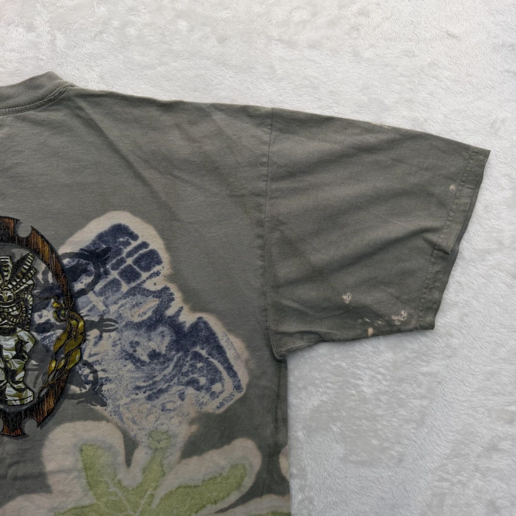 Vintage Global Generation Shirt Mens Large Gray Tiki Mask Palm All Over Graphic Tee Size US L / EU 52-54 / 3 - 4 Thumbnail
