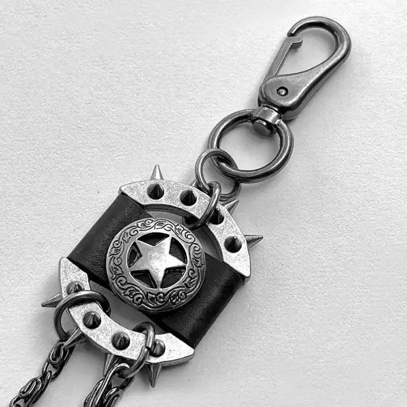 Vintage Punk Star Wallet Belt Keychain Size ONE SIZE - 3 Thumbnail