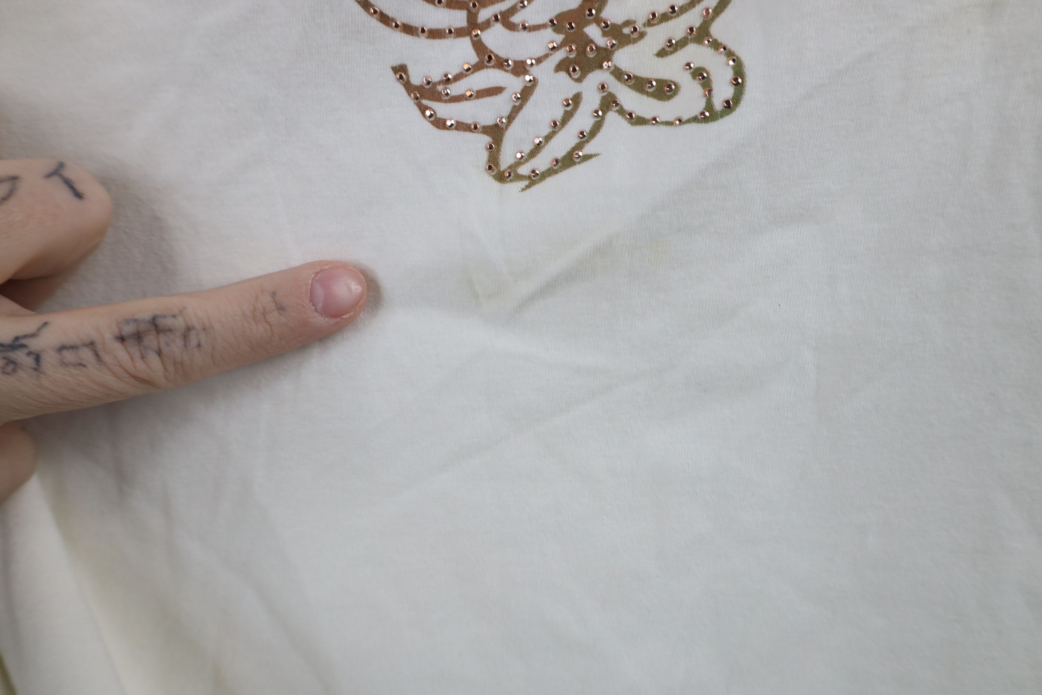 Harley Davidson × Vintage Vintage Y2K Harley Davidson Tribal Flower T-Shirt Cream Size XXL / US 16-18 / IT 52-54 - 5 Thumbnail