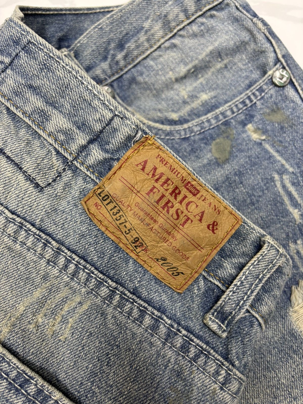Acne Studios BAGGY FLARE DISTRESS PAINTER JEANS ABERCROMBIE & FITCH STYLE Size US 35 - 9 Thumbnail