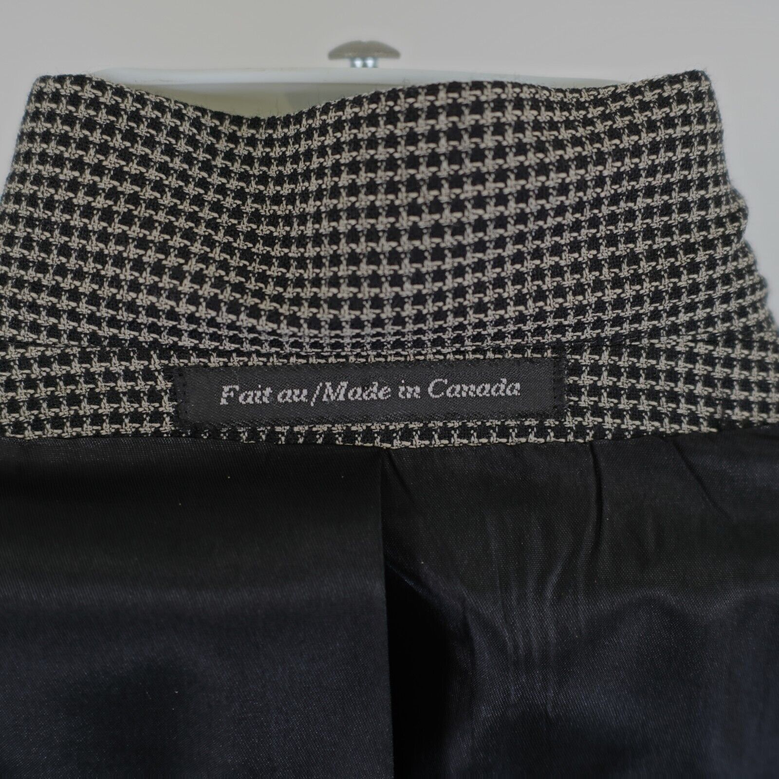 Other Montreal S. Cohen Performance Tweed Textured Wool Black Tan Size 48L - 12 Thumbnail