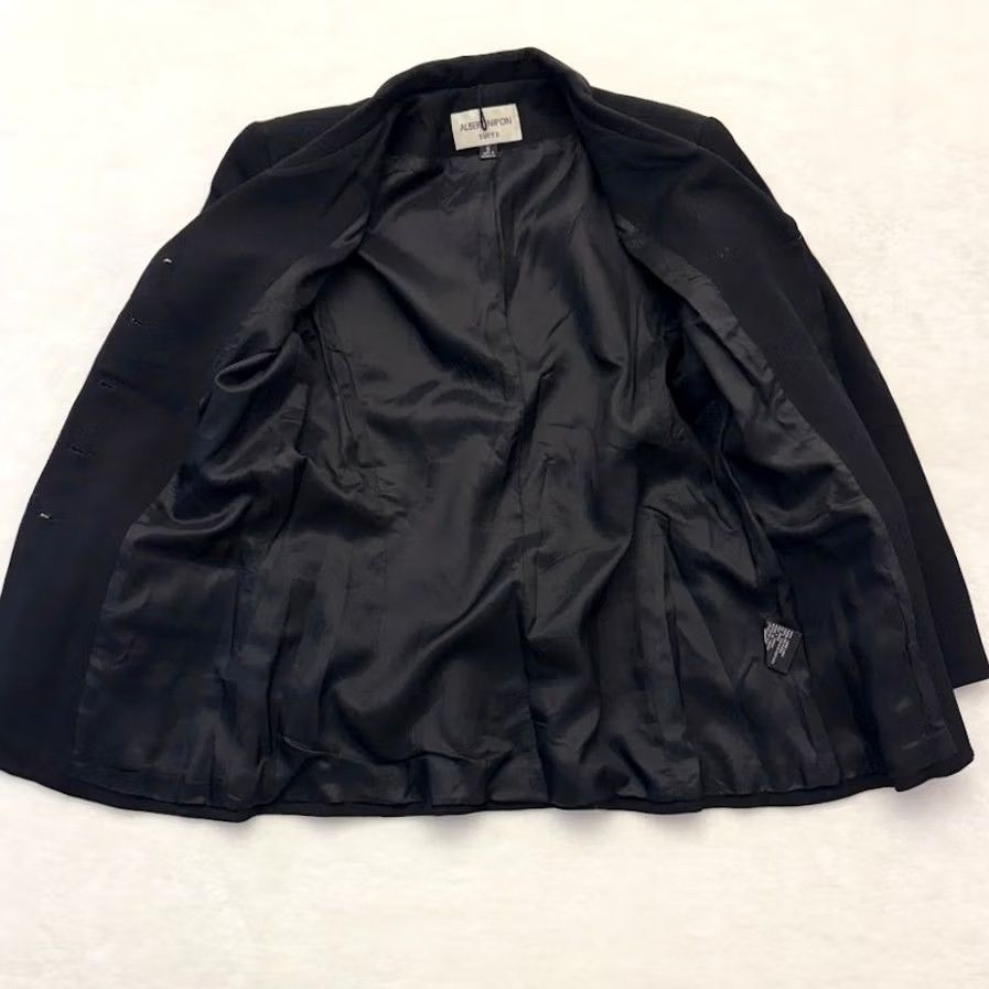 Albert Nipon VINTAGE Albert Nipon Black Wool Trench Style Blazer Size 8 Military Jacket Women Size M / US 6-8 / IT 42-44 - 4 Thumbnail