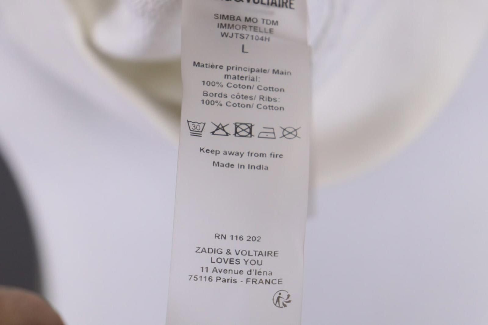 Zadig & Voltaire Zadig & Voltaire Simba Mo TDM Sweatshirt Sweater Size XL Size US XL / EU 56 / 4 - 10 Thumbnail