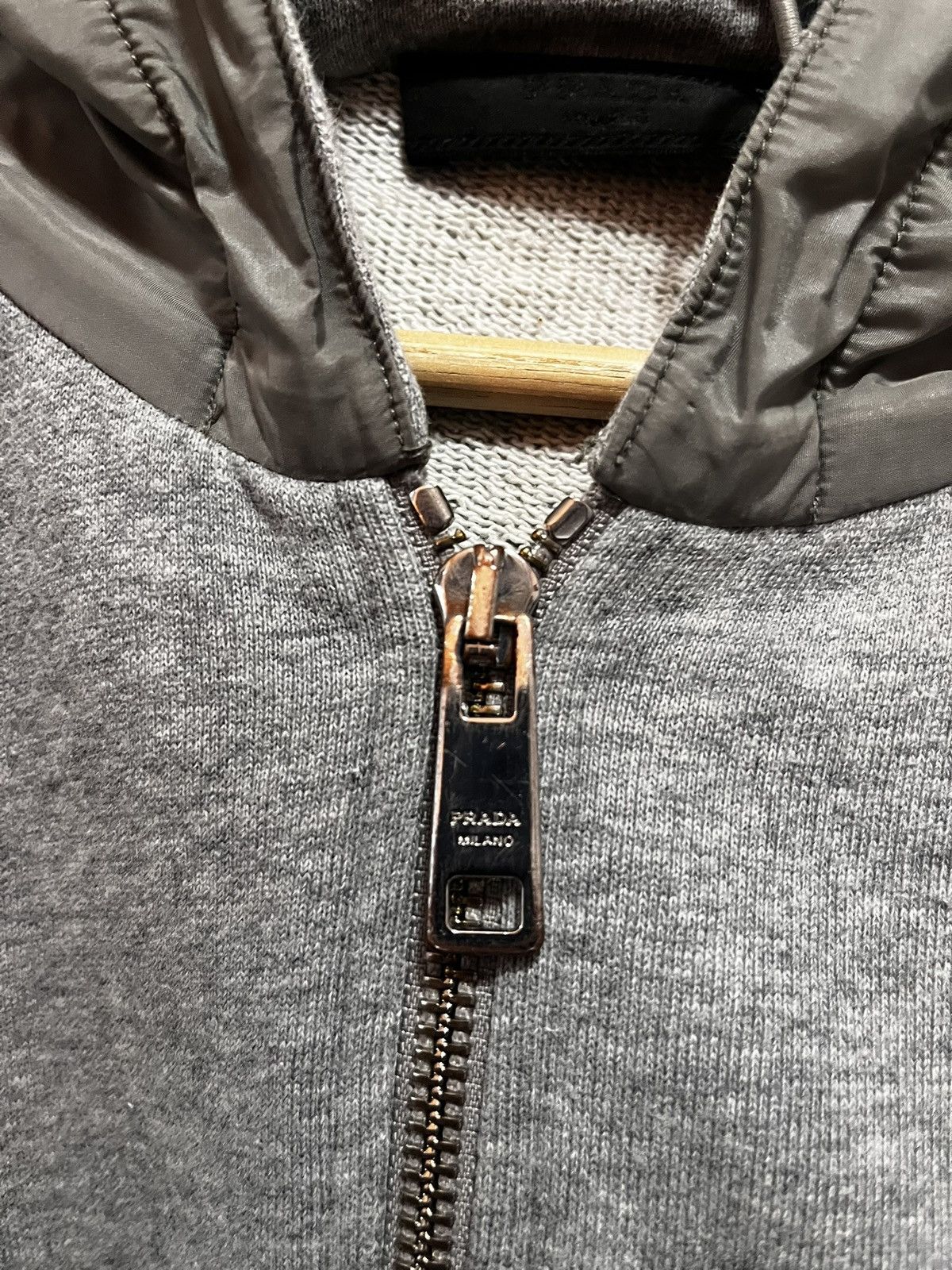 Prada Vintage Prada Tab Zip Hoodie Jacket Size US XL / EU 56 / 4 - 10 Thumbnail