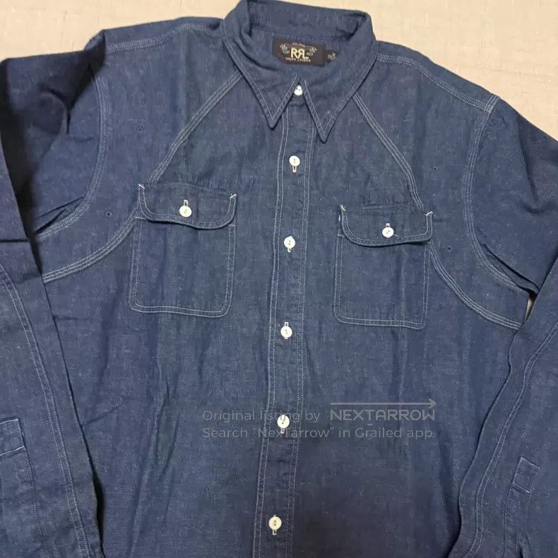 RRL Ralph Lauren RRL Ralph Lauren Old blue dye workwear shirt Size US M / EU 48-50 / 2 - 3 Thumbnail