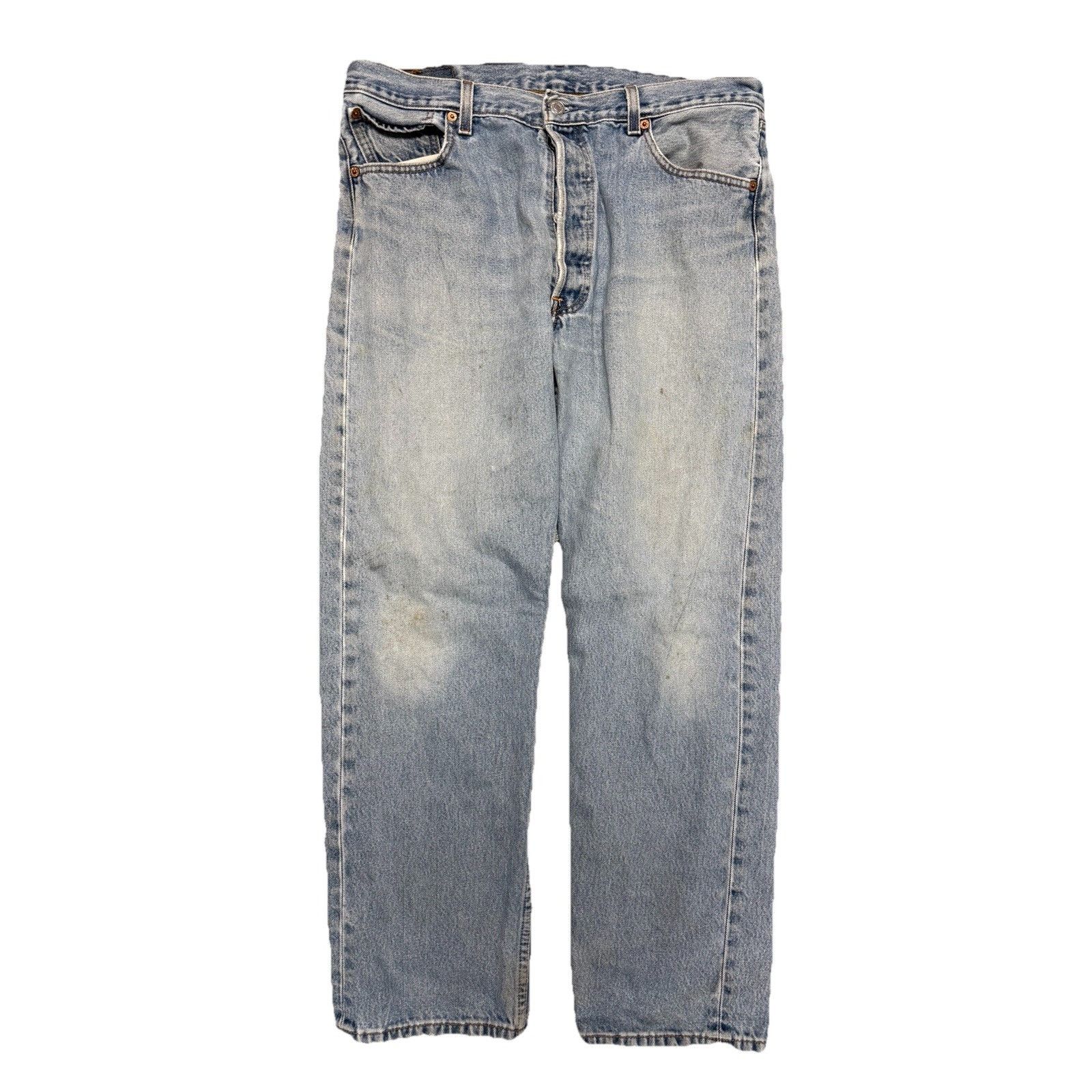 Levi's Vintage Levi’s 501 Jeans Mens 36x30 (34x28.5) Button Fly Den Size US 36 / EU 52 - 1 Thumbnail