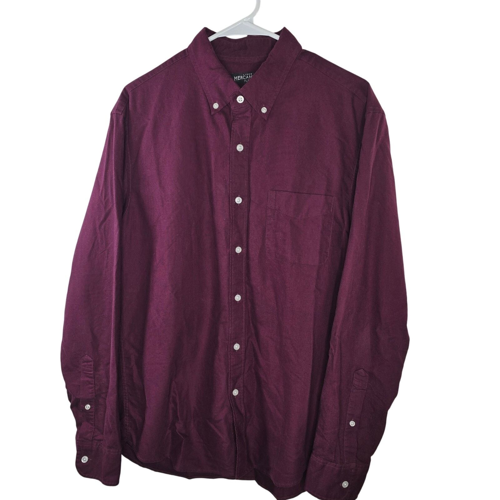 J.Crew J. Crew Mercantile Flex Burgundy Button-Up Shirt Size Large Size US L / EU 52-54 / 3 - 1 Thumbnail