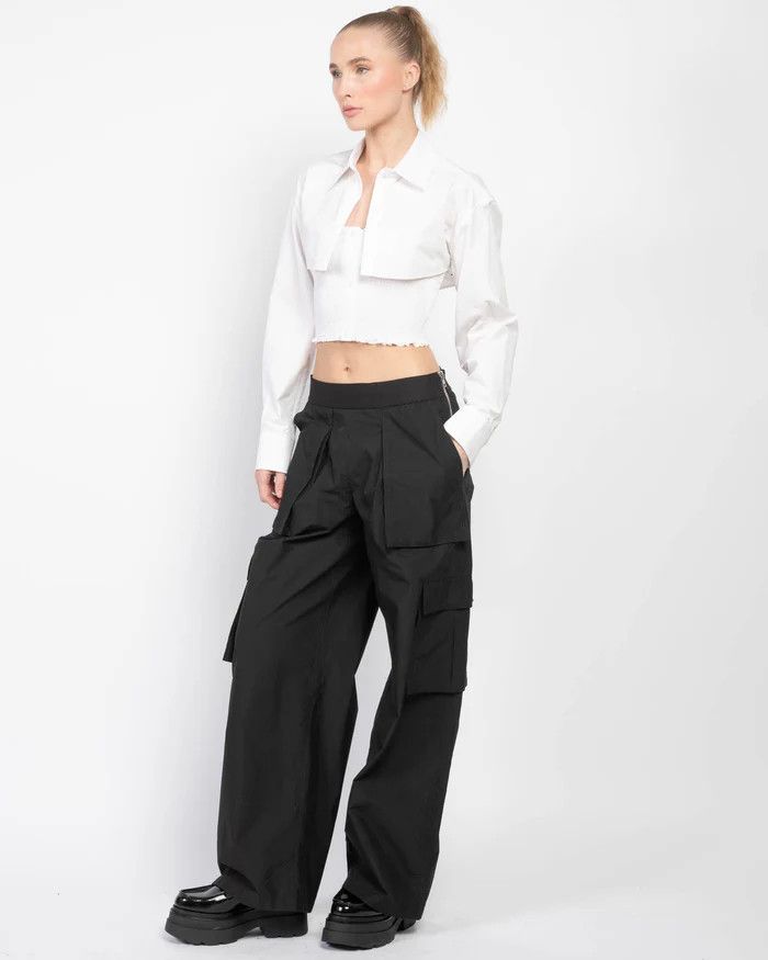 Alexander Wang o1s22i1n0225 Ripstop Cargo Pant in Black Size 27" / US 4 / IT 40 - 4 Thumbnail
