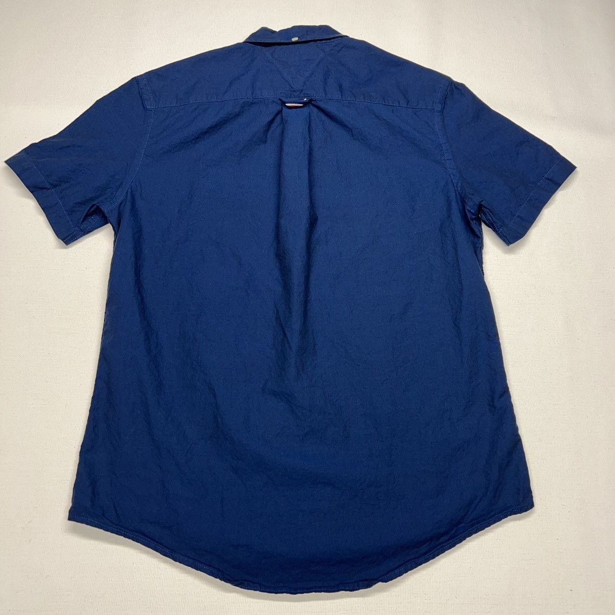Tommy Hilfiger Tommy Hilfiger Button Down Shirt Blue Short Sleeve Logo Y2K Size US M / EU 48-50 / 2 - 12 Thumbnail