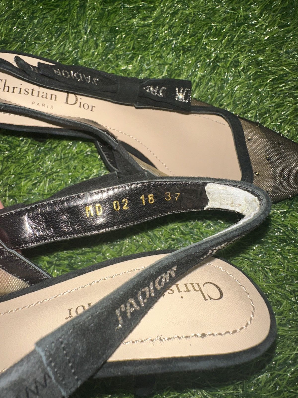 Christian Dior Monsieur Christian Dior Mesh & Suede J'Adior Slingback Pumps Size 37 Size US 7 / IT 37 - 8 Thumbnail
