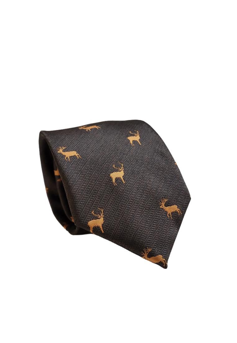 The Unbranded Brand Brown Deer Pattern Men Tie Necktie Size ONE SIZE - 5 Thumbnail