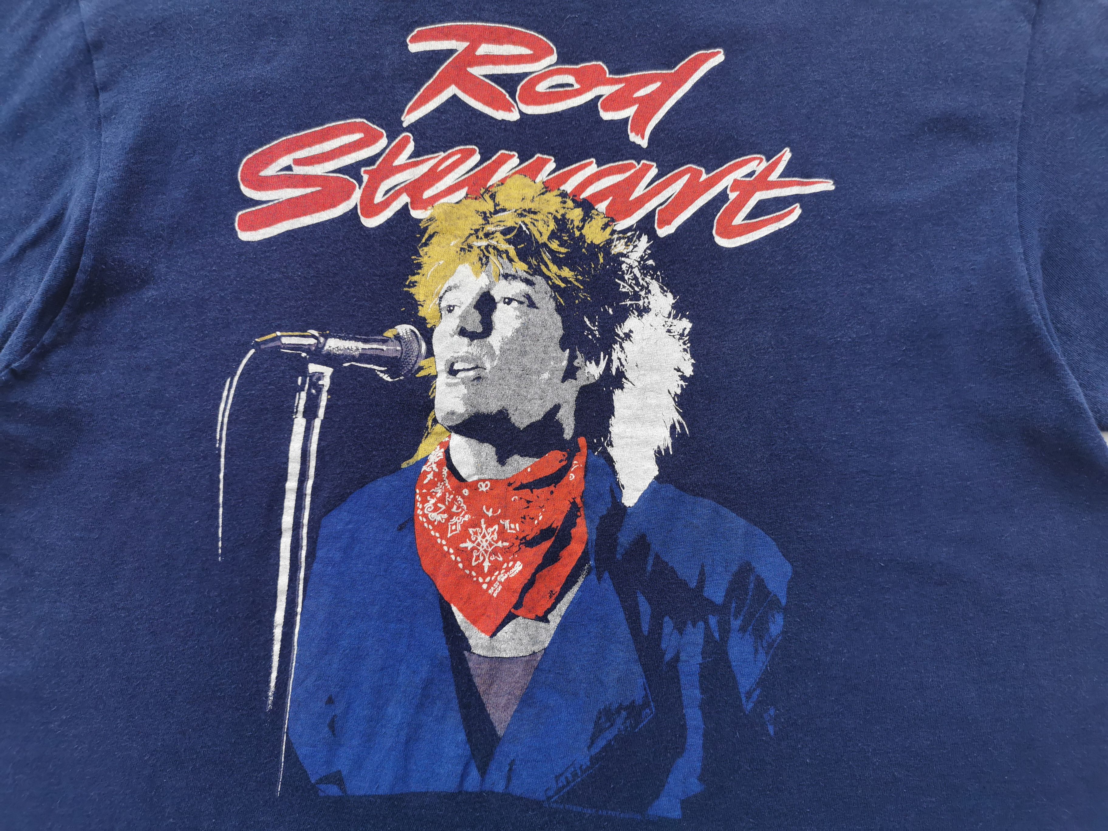 Hanes × Vintage Vintage 80's Rod Stewart Tour '84 Tee T Shirt Made In USA Size US M / EU 48-50 / 2 - 4 Thumbnail